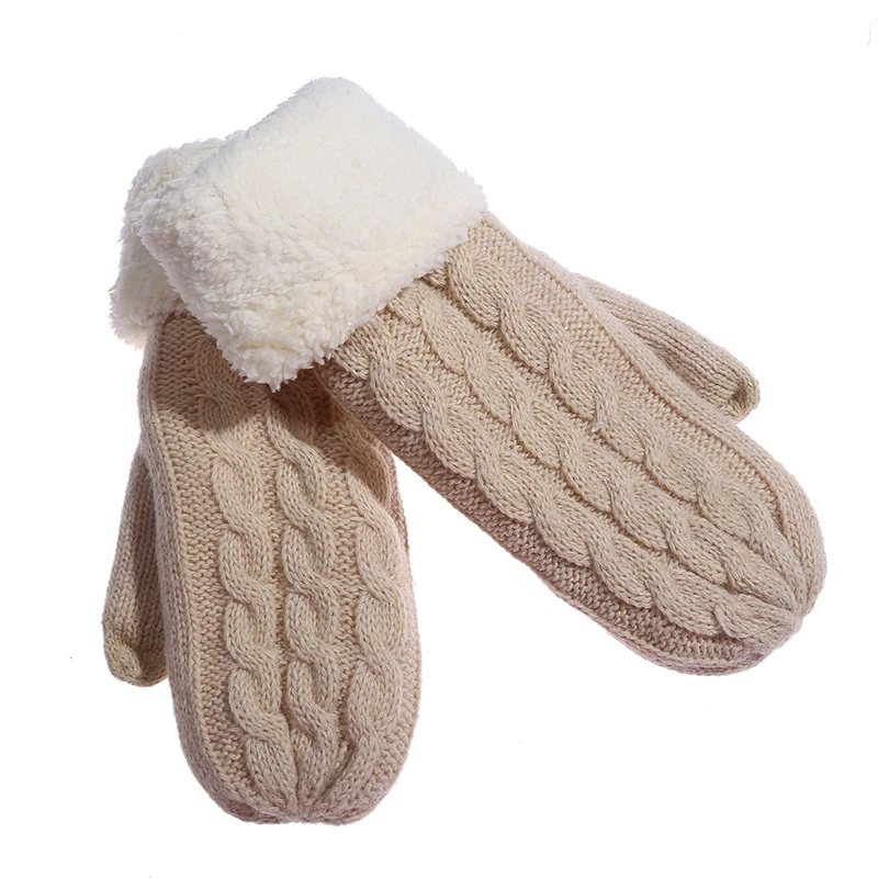 Women Cashmere Knit Mittens High Quality Winter Female Wool Thickening Plush Fashion Warm Full Finger Gloves
Women Cashmere Knit Mittens High Quality Winter Female Wool Thickening Plush Fashion Warm Full Finger Gloves