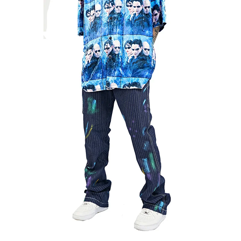 

Джинсы-клеш Swag мужские/женские, микро-расклешенные брюки из денима, разные цвета, в стиле хип-хоп, уличная одежда, 2022
