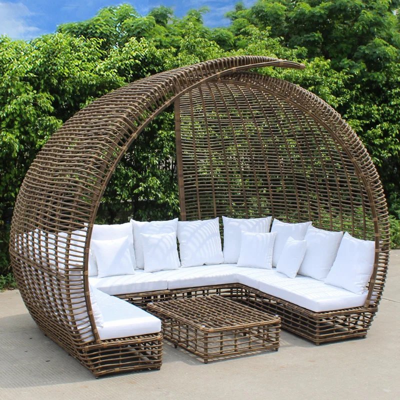 Outdoor sofa bed courtyard garden outdoor sofa terrace large rattan beach sofa round bed lying bed
Outdoor sofa bed courtyard garden outdoor sofa terrace large rattan beach sofa round bed lying bed