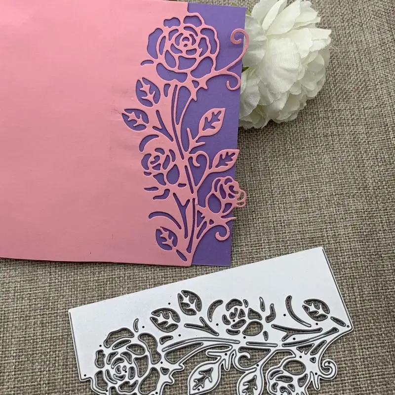 

Металлические режущие штампы с изображением роз и цветов для рукоделия, для скрапбукинга, декоративное тиснение, ручная работа, шаблон для высечки, форма