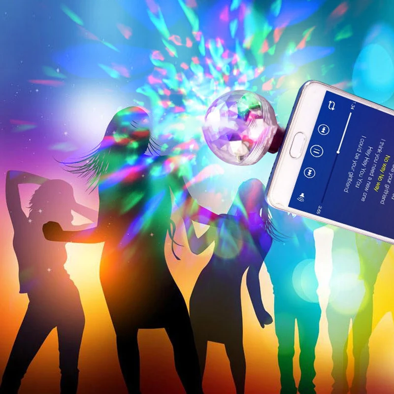RGB диско-проектор с USB-разъемом сценисветильник светильник Волшебный шар