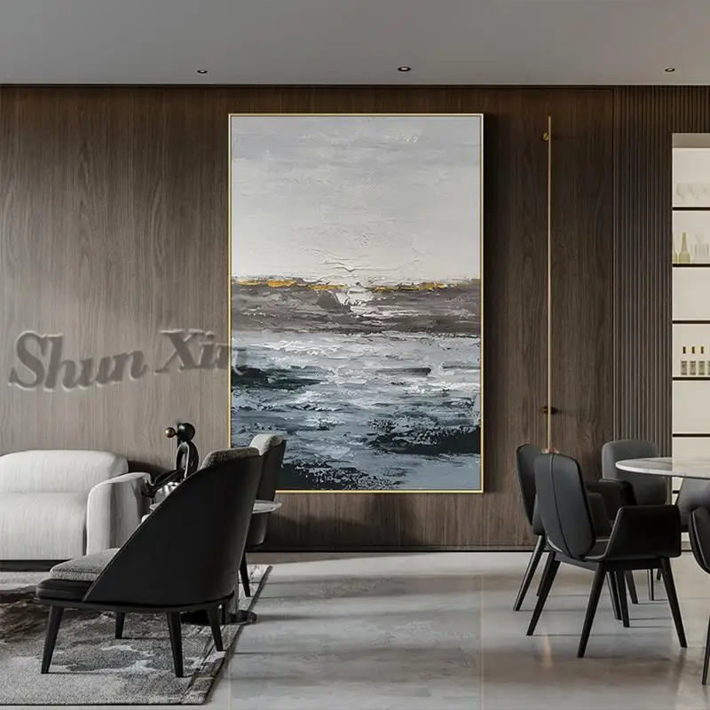 100% ручная роспись, абстрактный морской пейзаж, закат, рассвет, Масляные картины на холсте, Настенная картина для гостиной, домашний декор
100% ручная роспись, абстрактный морской пейзаж, закат, рассвет, Масляные картины на холсте, Настенная картина для гостиной, домашний декор