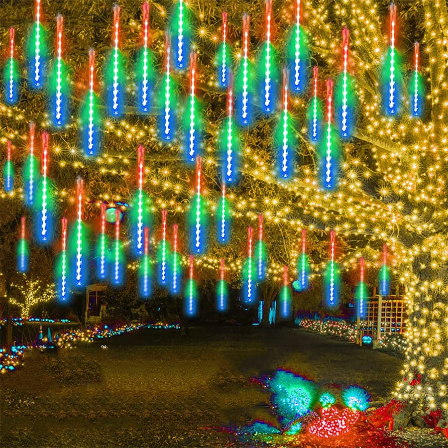 Meteor Shower Falling Rain Light Outdoor Christmas Garland Light 8 Tubes Snow Falling Icicle String Light For Eaves Garden Tree
Meteor Shower Falling Rain Light Outdoor Christmas Garland Light 8 Tubes Snow Falling Icicle String Light For Eaves Garden Tree