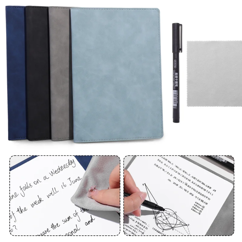 A5 Reusable Erasable Notebook Black Notebook Microwave Wave Cloud Erase Notepad Note Pad Lined with Pen Save Paper Stationary
A5 Reusable Erasable Notebook Black Notebook Microwave Wave Cloud Erase Notepad Note Pad Lined with Pen Save Paper Stationary