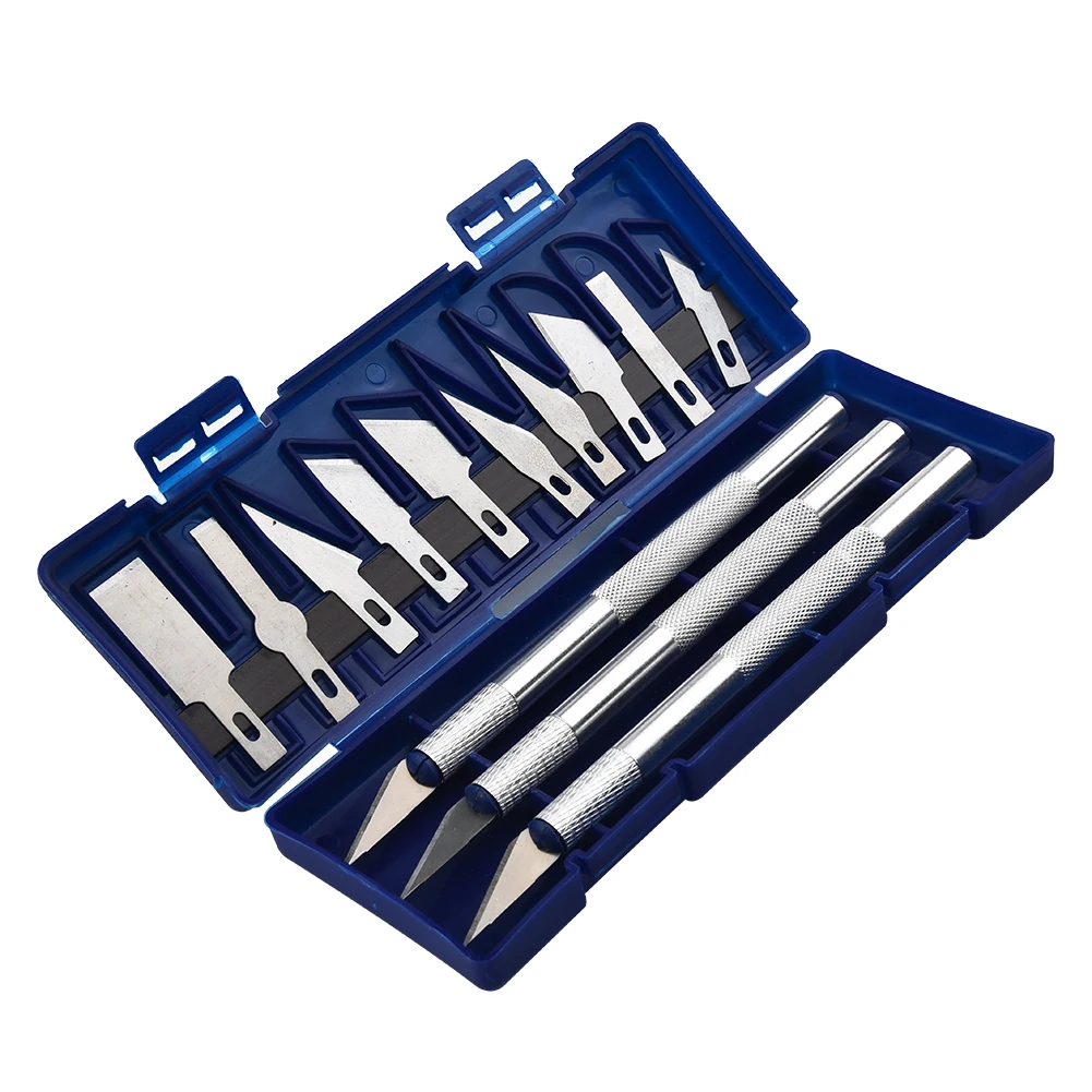 13PCS Precision Cutter Set Sculpture Paper Cutting Blade Exacto Hand Carving Tool Arts & Craft Kit Hand Tool DIY Art Repair Set
13PCS Precision Cutter Set Sculpture Paper Cutting Blade Exacto Hand Carving Tool Arts & Craft Kit Hand Tool DIY Art Repair Set