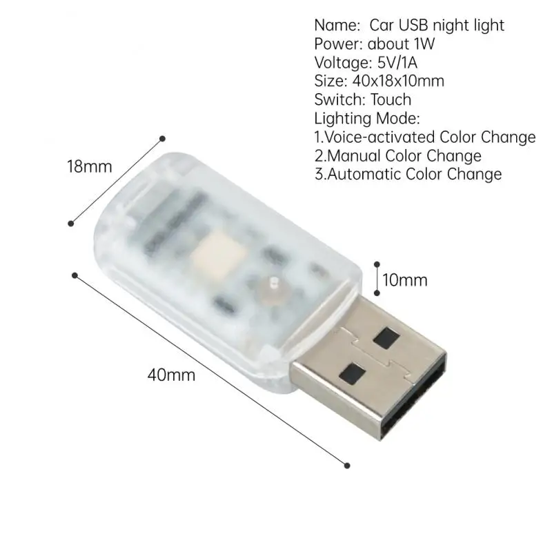 1w White Interior Lamps Longer Life Voice-activated Color Change Emergency Lights Usb Powered Led Decorative Lamp 5v/1a
1w White Interior Lamps Longer Life Voice-activated Color Change Emergency Lights Usb Powered Led Decorative Lamp 5v/1a