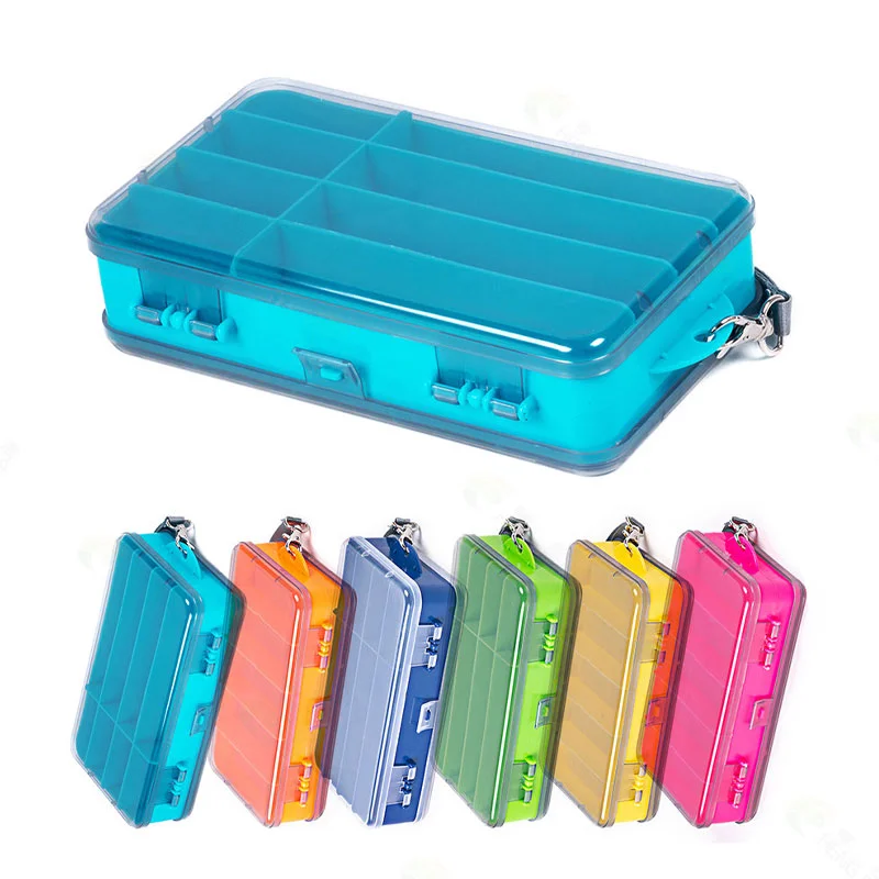 

Fishing Tackle Boxes Double Sided Multifunctional Road Sub Bait Box 18/14cm Various Fishing Gear Box Fishing Accessories Box
