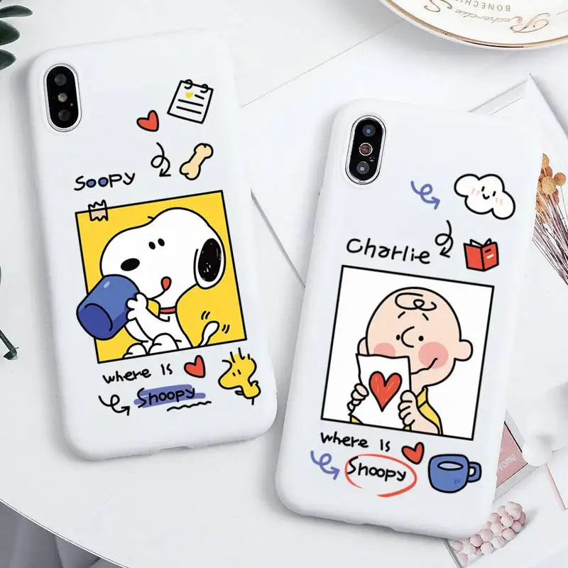 Cartoon Snoopy and Charlie Brown Phone Case For iphone 13 12 11 Pro Max Mini XS 8 7 6 6S Plus X SE 2020 XR Candy white Silicone
Cartoon Snoopy and Charlie Brown Phone Case For iphone 13 12 11 Pro Max Mini XS 8 7 6 6S Plus X SE 2020 XR Candy white Silicone