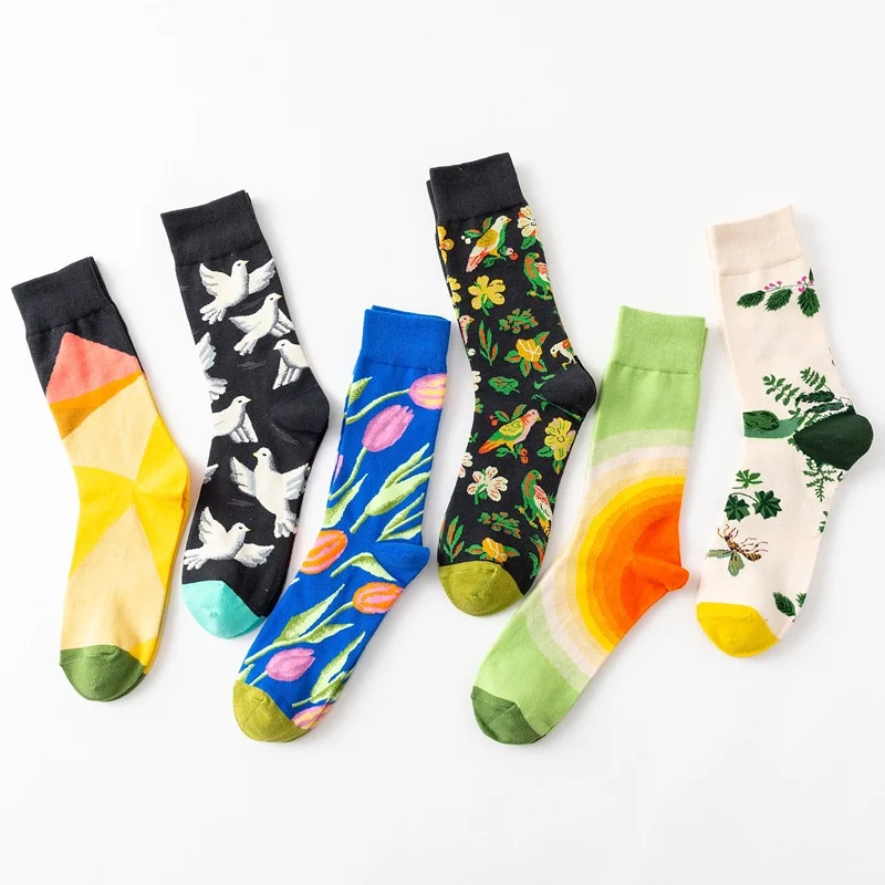 European American Style Creative Trendy Socks Colorful Mid-Tube Unique Flower Bird Sketchboy Men's
European American Style Creative Trendy Socks Colorful Mid-Tube Unique Flower Bird Sketchboy Men's