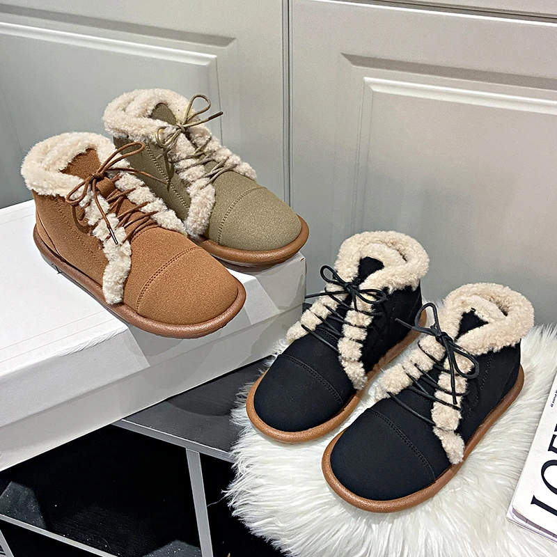 Women Warm Winter Boots Casual Shoes Genuine Leather Lacing Snow Boots Women's Ankle Boots Size 35~41
Women Warm Winter Boots Casual Shoes Genuine Leather Lacing Snow Boots Women's Ankle Boots Size 35~41
