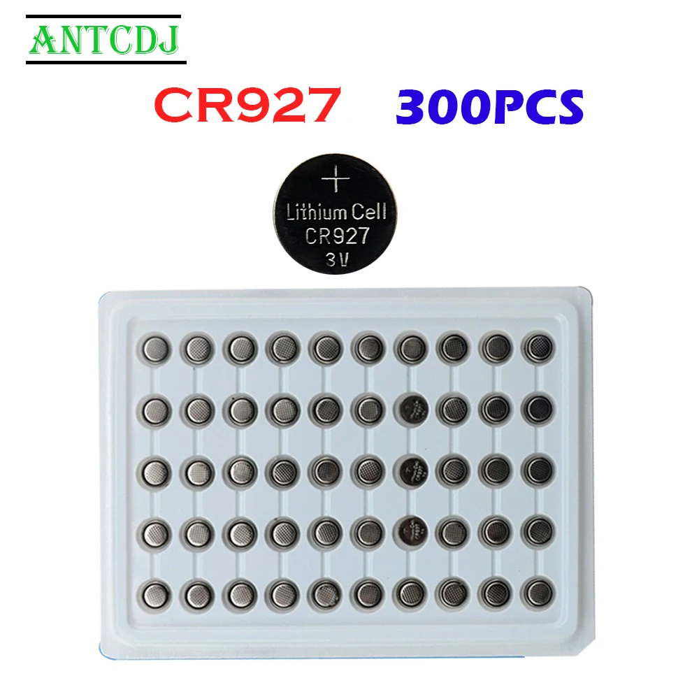300Pcs CR927 30mAh Battery 927 CR927-1W BR927 ECR927 DL927 5011LC KCR927 LM927 3V Lithium Li-Ion Button Coin Cells Batteries
300Pcs CR927 30mAh Battery 927 CR927-1W BR927 ECR927 DL927 5011LC KCR927 LM927 3V Lithium Li-Ion Button Coin Cells Batteries
