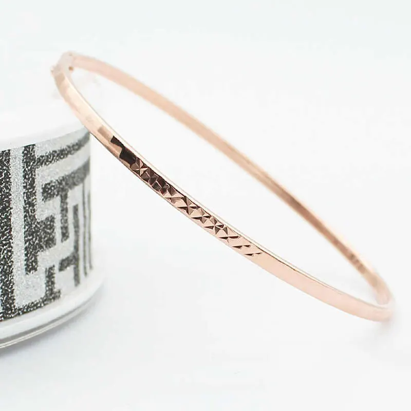 Russian 585 purple gold fashion princess bangle plated 14K rose gold all-purpose exquisite luxury classic new bracelet for women
Russian 585 purple gold fashion princess bangle plated 14K rose gold all-purpose exquisite luxury classic new bracelet for women
