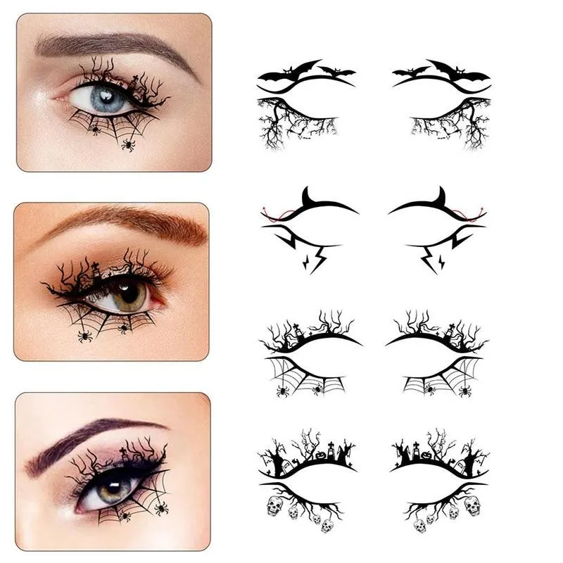 4/8pcs Waterproof Fake Tatto Eye Art Eye Shadow Tattoo Eye Makeup Temporary Tattoos Sticker Women Halloween Party Tattoo Sticker
4/8pcs Waterproof Fake Tatto Eye Art Eye Shadow Tattoo Eye Makeup Temporary Tattoos Sticker Women Halloween Party Tattoo Sticker