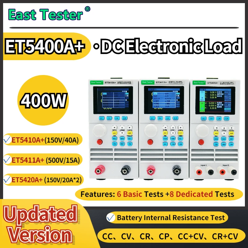 Electrical Load 150V 40A/15A 400W Professional Programmable Digital Battery Tester Load Meter ET5420 ET5410 ET5411 Send From EU
Electrical Load 150V 40A/15A 400W Professional Programmable Digital Battery Tester Load Meter ET5420 ET5410 ET5411 Send From EU