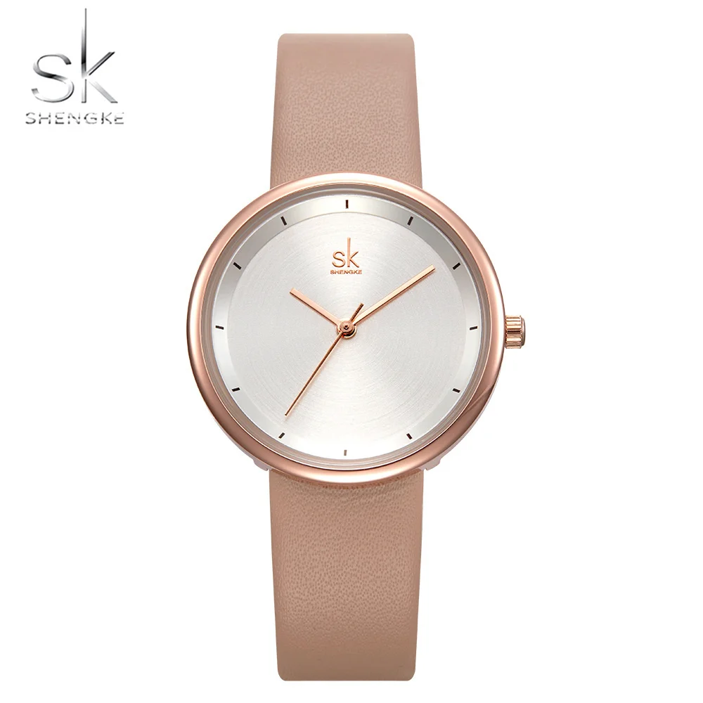 Shengke Women's Watch Mixmatch Simple Watch For Women Beige Leather Band Quartz Precise Reloj Mujer Women Montre Femme Wholesale 
Shengke Women's Watch Mixmatch Simple Watch For Women Beige Leather Band Quartz Precise Reloj Mujer Women Montre Femme Wholesale