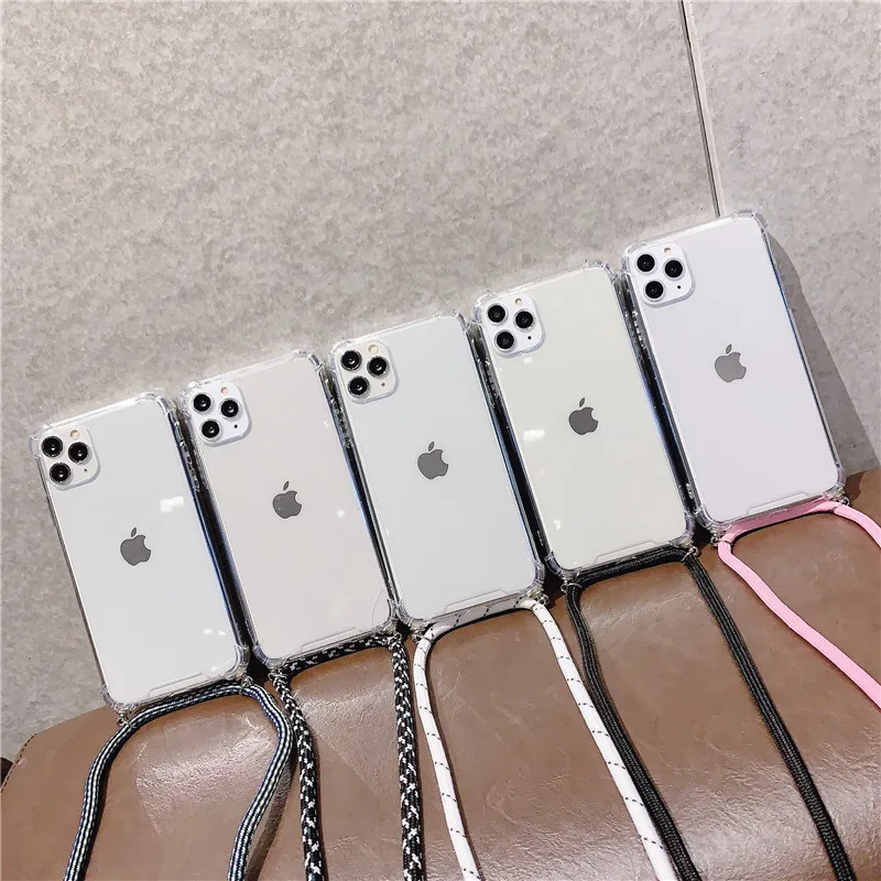 Crossbody Necklace Cord Lanyards Transparent soft Phone Case For iphone 12 6 6S 7 8 Plus X XR XS 11 Pro Max for samsung S8 S9
Crossbody Necklace Cord Lanyards Transparent soft Phone Case For iphone 12 6 6S 7 8 Plus X XR XS 11 Pro Max for samsung S8 S9