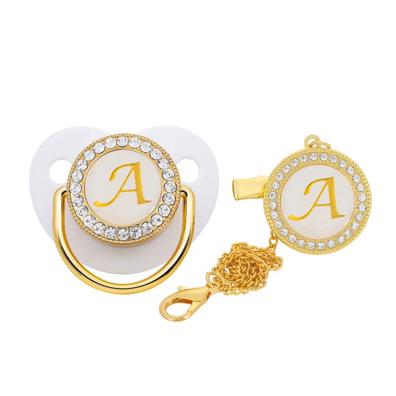Baby Pacifier for Newborn Accessories 26 Letters Pacifier Holder Clip Luxury Nipple Dummy Chain Babyshower Silicona Chupetero
Baby Pacifier for Newborn Accessories 26 Letters Pacifier Holder Clip Luxury Nipple Dummy Chain Babyshower Silicona Chupetero