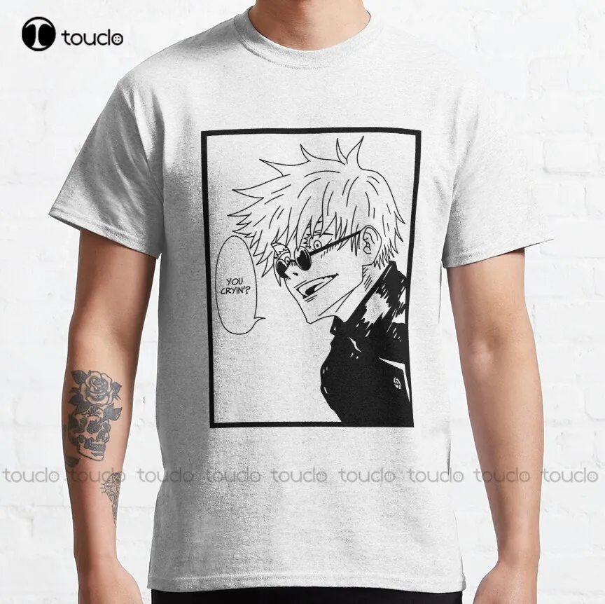 Satoru Gojo - You Cryin Классическая мужская футболка Jujutsu Kaisen, Aoi Todo, аниме, Todo, мужские классические рубашки, женские спортивные Ретро хип-хоп
Satoru Gojo - You Cryin Классическая мужская футболка Jujutsu Kaisen, Aoi Todo, аниме, Todo, мужские классические рубашки, женские спортивные Ретро хип-хоп