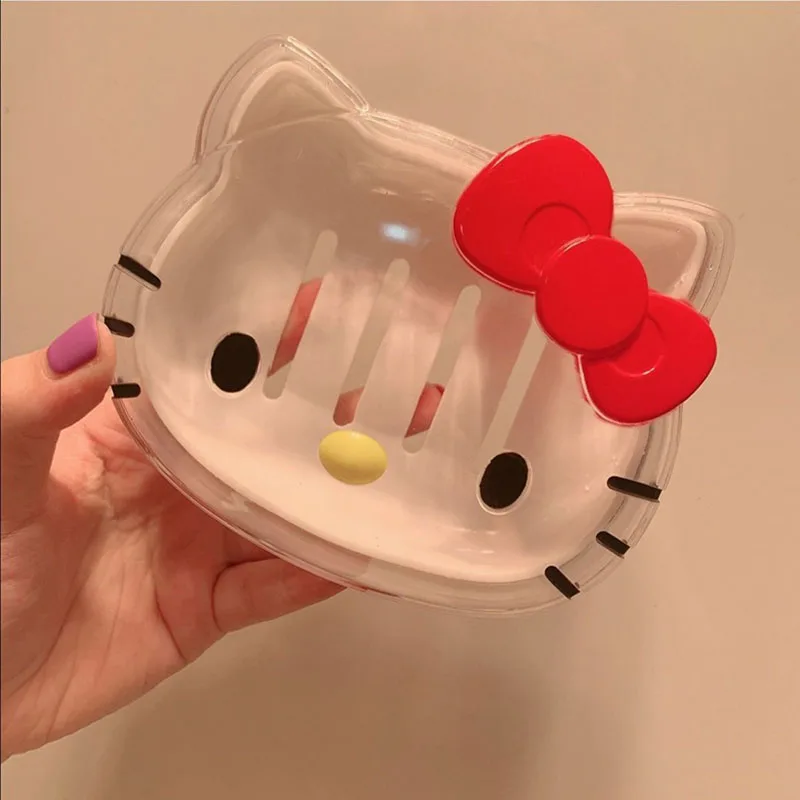 Hellokittys Soap Box Kawaii Sanrio Cartoon Animation Creative Drain Box Cute Bathroom Storage Box with Lid
Hellokittys Soap Box Kawaii Sanrio Cartoon Animation Creative Drain Box Cute Bathroom Storage Box with Lid