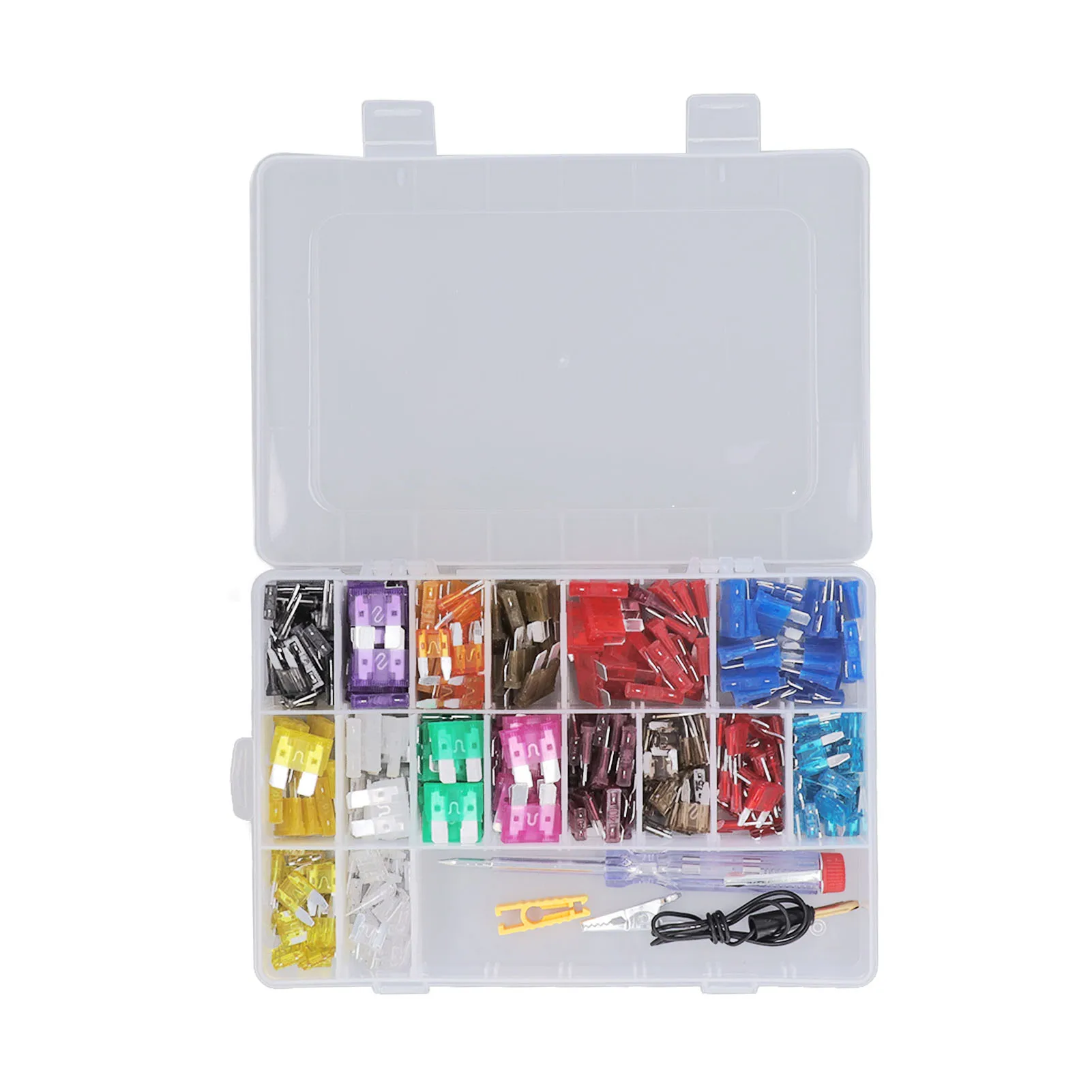 Набор предохранителей для широкого применения, Автомобильные предохранители, замена быстрого отклика, стандартная электрическая ручка для
Набор предохранителей для широкого применения, Автомобильные предохранители, замена быстрого отклика, стандартная электрическая ручка для