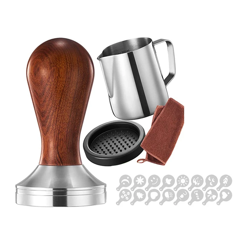 Espresso Tamper Set 51MM Tamper Frothing Pitcher, Tamper And Espresso Accessories Barista Espresso Hand Tamper Set
Espresso Tamper Set 51MM Tamper Frothing Pitcher, Tamper And Espresso Accessories Barista Espresso Hand Tamper Set