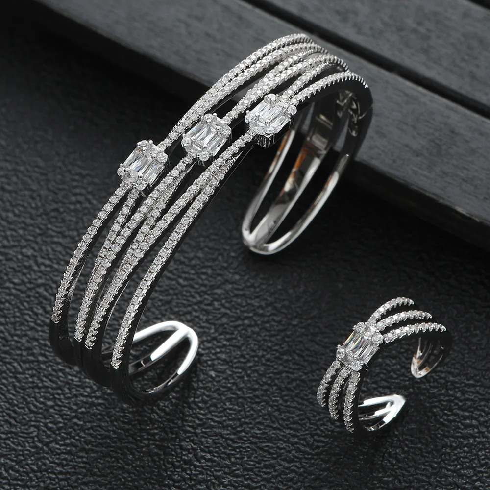 Popular European Style Cross Opening Full Zircon Line Rectangle Zircon Bracelet Ring Luxury Heavy Duty Ultra Flash Set
Popular European Style Cross Opening Full Zircon Line Rectangle Zircon Bracelet Ring Luxury Heavy Duty Ultra Flash Set