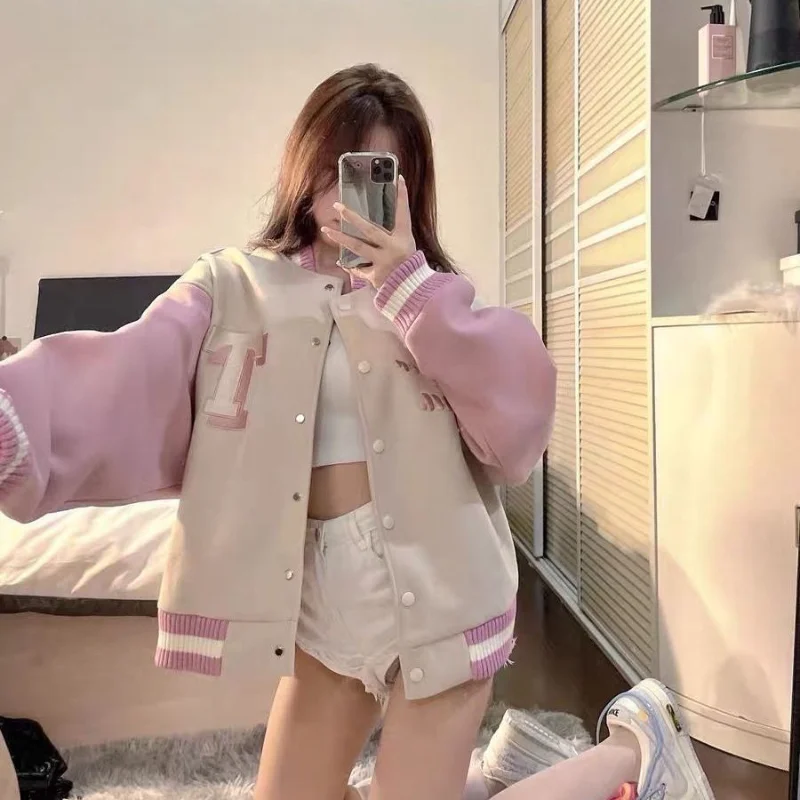 Deeptown Y2k Streetwear Baseball Jacket Women College Uniform Varsity Jackets Female Oversized Korean Harajuku Fashion Style
Deeptown Y2k Streetwear Baseball Jacket Women College Uniform Varsity Jackets Female Oversized Korean Harajuku Fashion Style