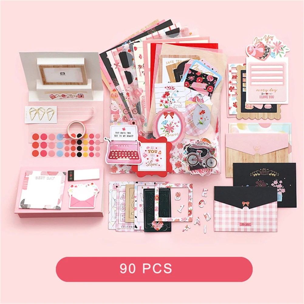 90PCS Scrapbooking Material Set Stationery Diary Sticker Tape DIY Decoration Aesthetic Tape Planner School Supplies
90PCS Scrapbooking Material Set Stationery Diary Sticker Tape DIY Decoration Aesthetic Tape Planner School Supplies