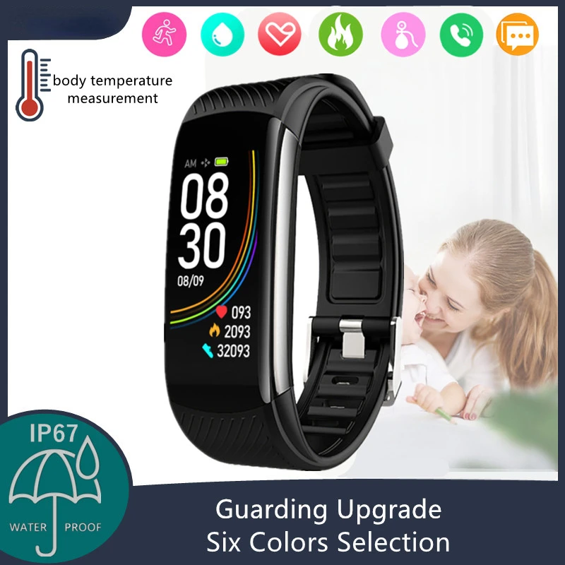 Smart Bracelet Sports Watch Band 24-hour Real Body Temperature Monitoring C6T Dynamic Heart Rate Blood Pressure IP67 Waterproof
Smart Bracelet Sports Watch Band 24-hour Real Body Temperature Monitoring C6T Dynamic Heart Rate Blood Pressure IP67 Waterproof