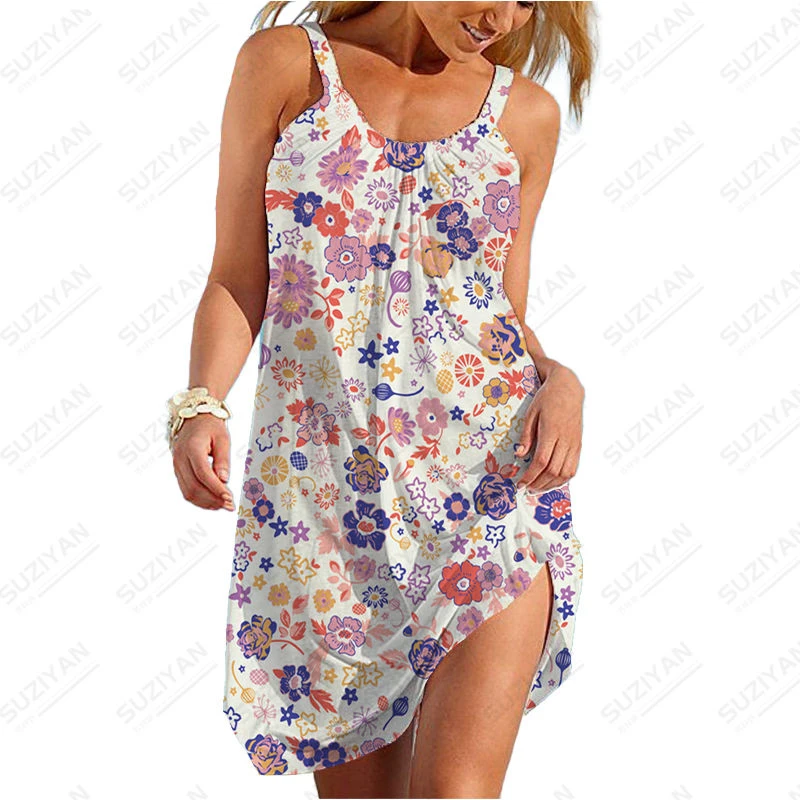 2023 New Hawaiian Fashion Short Skirt Women's Loose Round Neck Sexy Shirt Summer Strap Dress Retro Floral 3D Printing Fashion
2023 New Hawaiian Fashion Short Skirt Women's Loose Round Neck Sexy Shirt Summer Strap Dress Retro Floral 3D Printing Fashion