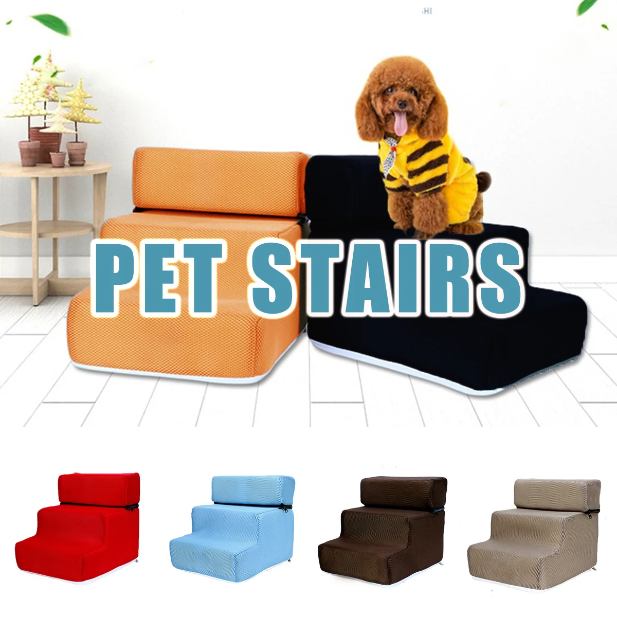 Pet Ladder Cover Lightweight Pet Stairs Cover Detachable Zippered Mesh Fabric Cover Non-Slip Dog Stairs Cover Washable Dog Ramp
Pet Ladder Cover Lightweight Pet Stairs Cover Detachable Zippered Mesh Fabric Cover Non-Slip Dog Stairs Cover Washable Dog Ramp
