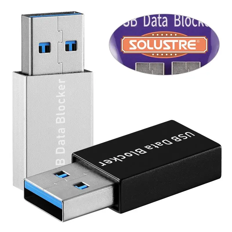 

2pcs USB Anti-hacking Blockers Data Sync Blockers USB Connectors Against Juice Jacking Adapters for Blocking Data Sync