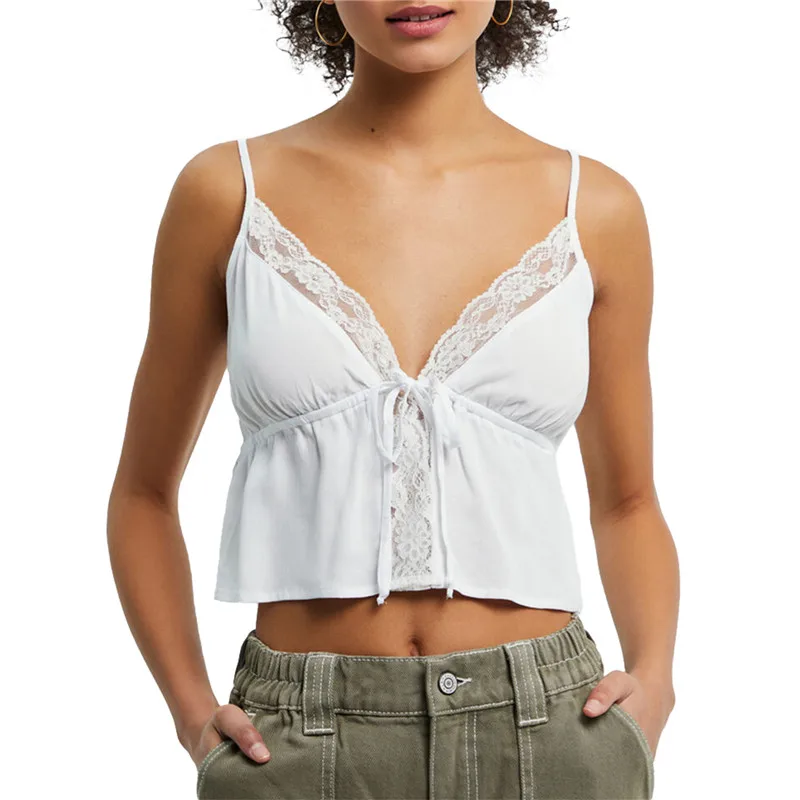 Women Y2k Fairycore Lace Trim Backless Camisoles Sexy Low Cut Spaghetti Strap Lace Up Tanks Grunge Summer Tops Club Streetwear
Women Y2k Fairycore Lace Trim Backless Camisoles Sexy Low Cut Spaghetti Strap Lace Up Tanks Grunge Summer Tops Club Streetwear