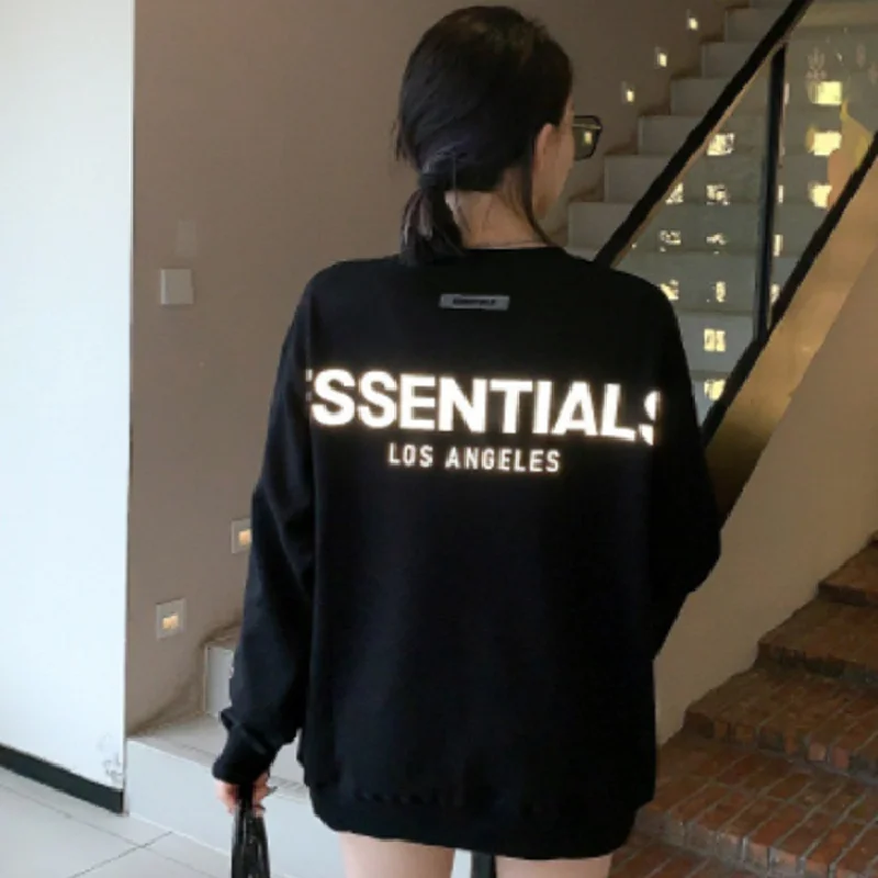 3M reflective high street hoodies sweater ESSENTIALS Hoodies Round neck Fleece Loose Oversize Sweater Sweatshirts Men and women
3M reflective high street hoodies sweater ESSENTIALS Hoodies Round neck Fleece Loose Oversize Sweater Sweatshirts Men and women