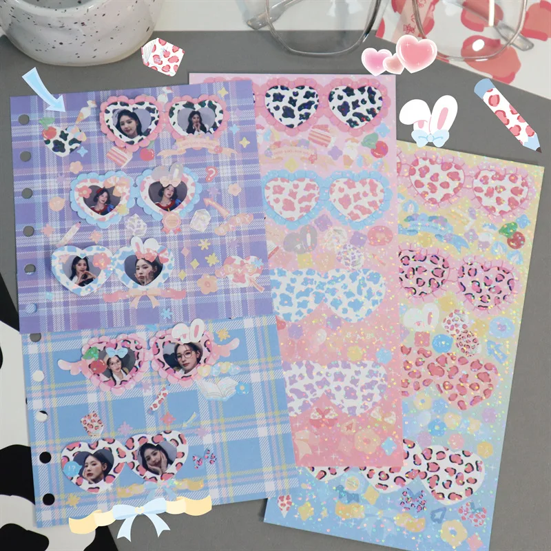 Korea INS Cute Love Sticker Book Photo Frame Series DIY Scrapbooking Idol Card Album Stationery Decoration Kawaii Stickers
Korea INS Cute Love Sticker Book Photo Frame Series DIY Scrapbooking Idol Card Album Stationery Decoration Kawaii Stickers