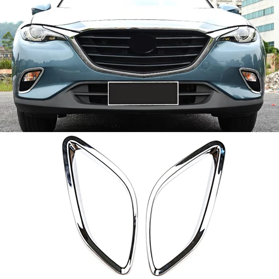 Chrome Front Rear Fog Light Lamp Cover Eyelid Molding Trim 2Pcs Styling For MAZDA CX-4 CX4 2016 2017 2018 
Chrome Front Rear Fog Light Lamp Cover Eyelid Molding Trim 2Pcs Styling For MAZDA CX-4 CX4 2016 2017 2018