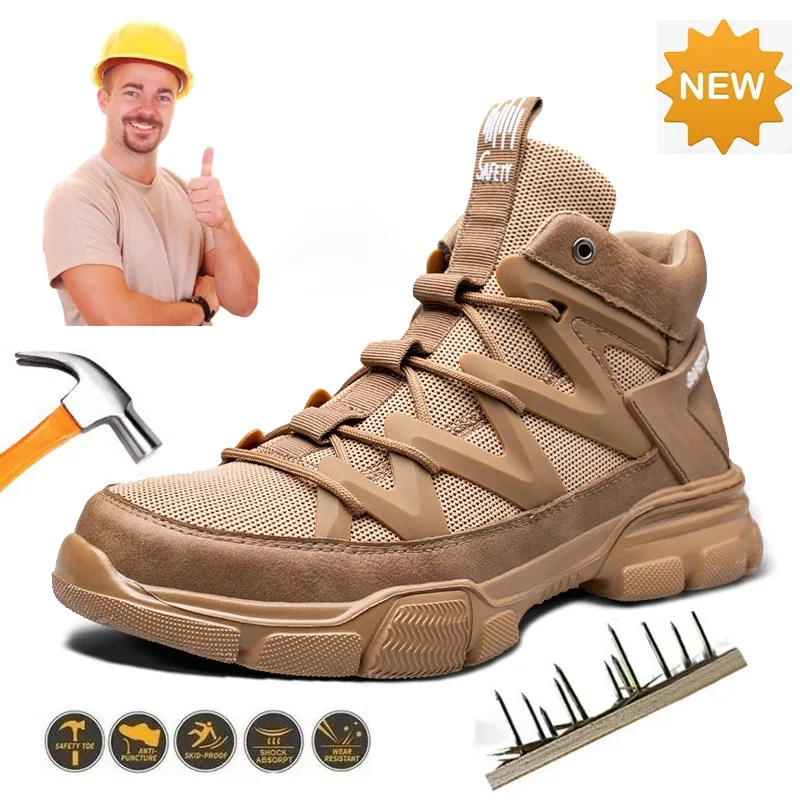 Men Safety Shoes Breathable Lightweight Work Sneakers Steel Toe Work Shoes Men Women Indestructible Shoes Anti-Smash Safety Boot 
Men Safety Shoes Breathable Lightweight Work Sneakers Steel Toe Work Shoes Men Women Indestructible Shoes Anti-Smash Safety Boot