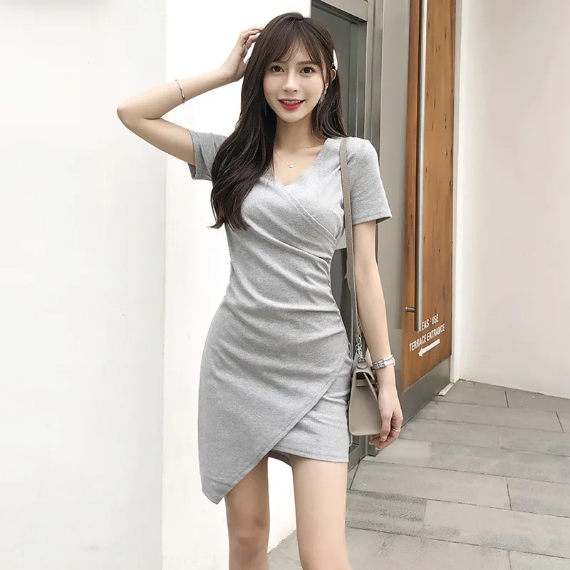 Korean Fashion Irregular Women's Dress Slim Fit Short Dresses for Women 2023 Summer New Solid Cotton Sexy Mini Dress
Korean Fashion Irregular Women's Dress Slim Fit Short Dresses for Women 2023 Summer New Solid Cotton Sexy Mini Dress