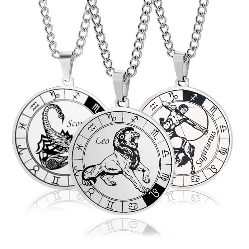 Twelve Constellation Necklace for Women Men Jewelry Accessories Simple Fashion Stainless Steel Chain Necklace for Unisex Gift
Twelve Constellation Necklace for Women Men Jewelry Accessories Simple Fashion Stainless Steel Chain Necklace for Unisex Gift