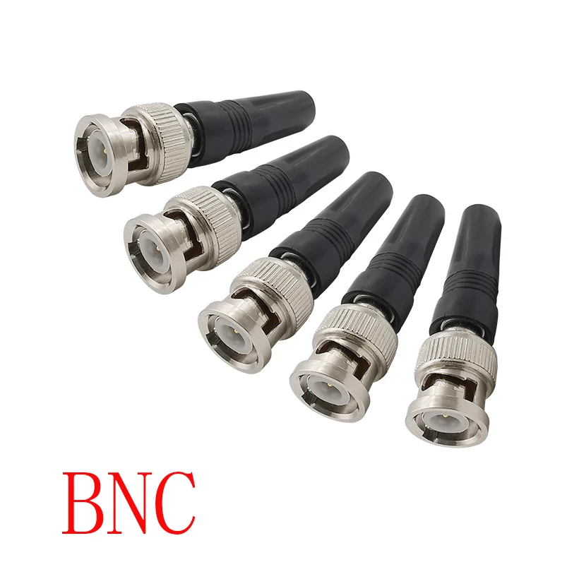 

5 шт. BNC штекер RF коаксиальный разъем Twist-on коаксиальный кабель RG59 штекер адаптер для камеры видеонаблюдения видео аудио разъемы