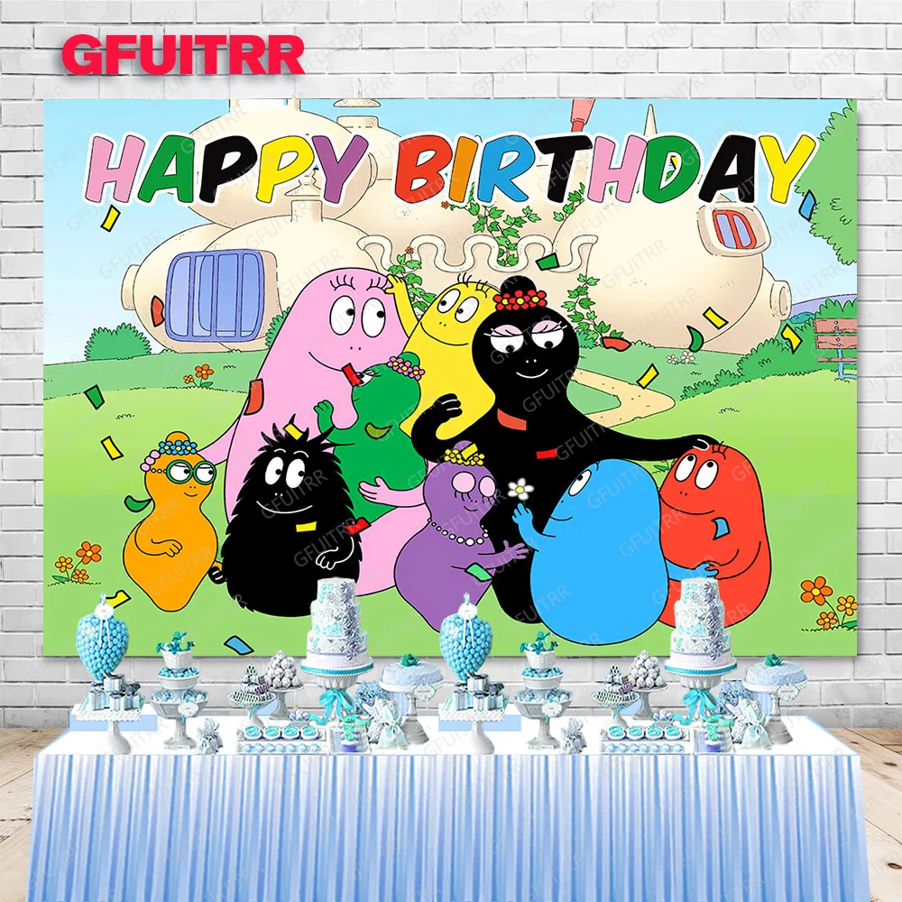 GFUITRR Barbapapa Photography Backdrop Kids 1st Birthday Rainbow Baby Photo Background Cartoon TV Vinyl Photo Booth Props
GFUITRR Barbapapa Photography Backdrop Kids 1st Birthday Rainbow Baby Photo Background Cartoon TV Vinyl Photo Booth Props