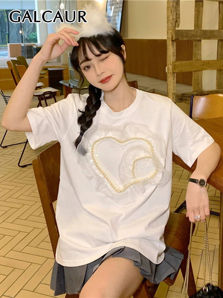 GALCAUR Patchwork Mesh For Women O Neck Short Sleeve T Shirts Summer Harajuku Clothing Korean Fashion Simple Woman 2022 Style
GALCAUR Patchwork Mesh For Women O Neck Short Sleeve T Shirts Summer Harajuku Clothing Korean Fashion Simple Woman 2022 Style