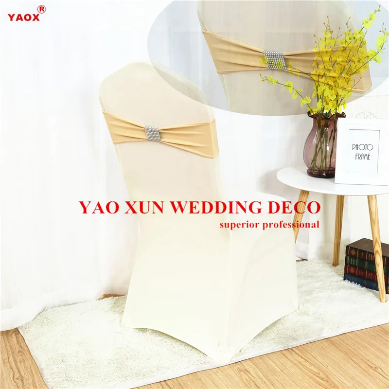 25pcs Lycra Band Spandex Chair Sash With Net Buckle For Spandex Chair Cover Decoration
25pcs Lycra Band Spandex Chair Sash With Net Buckle For Spandex Chair Cover Decoration