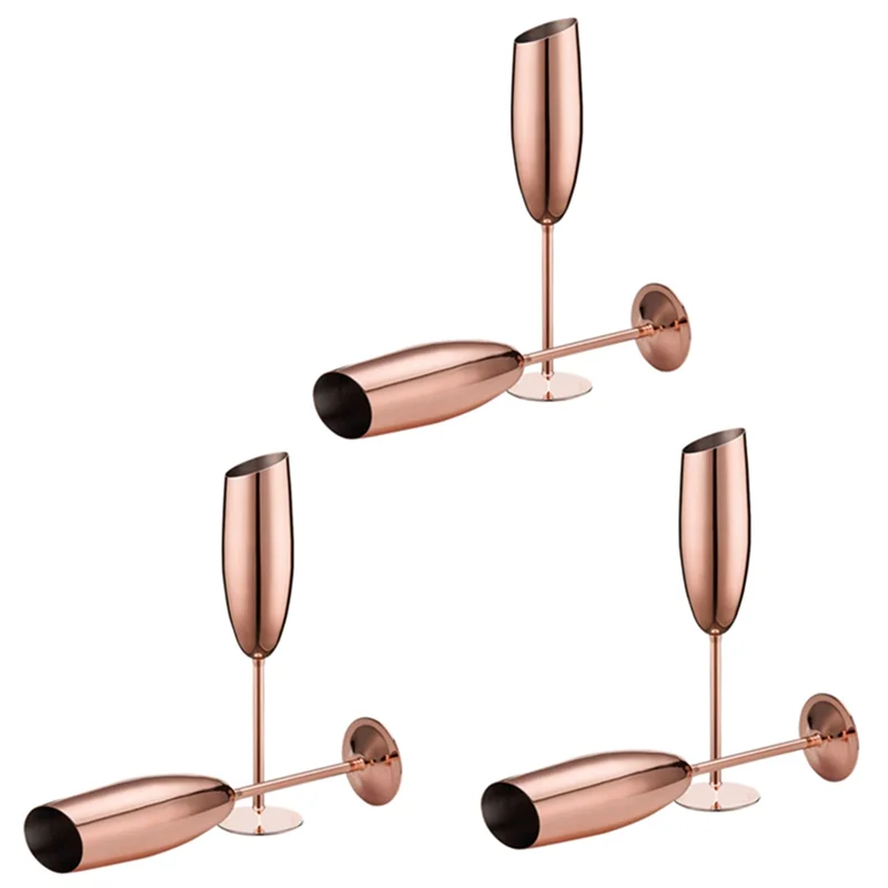 Set of 6 Stainless Steel Champagne Wine Flutes Glasses Rose Gold Unbreakable Shatterproof
Set of 6 Stainless Steel Champagne Wine Flutes Glasses Rose Gold Unbreakable Shatterproof