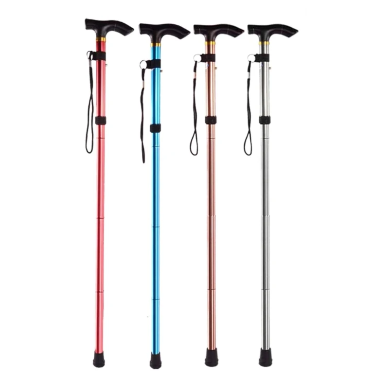 

11UE Walking Sticks Aluminum Alloy Climbing Cane Telescopic Folding Climbing and Hiking Cane Trekking Pole Elderly Cane