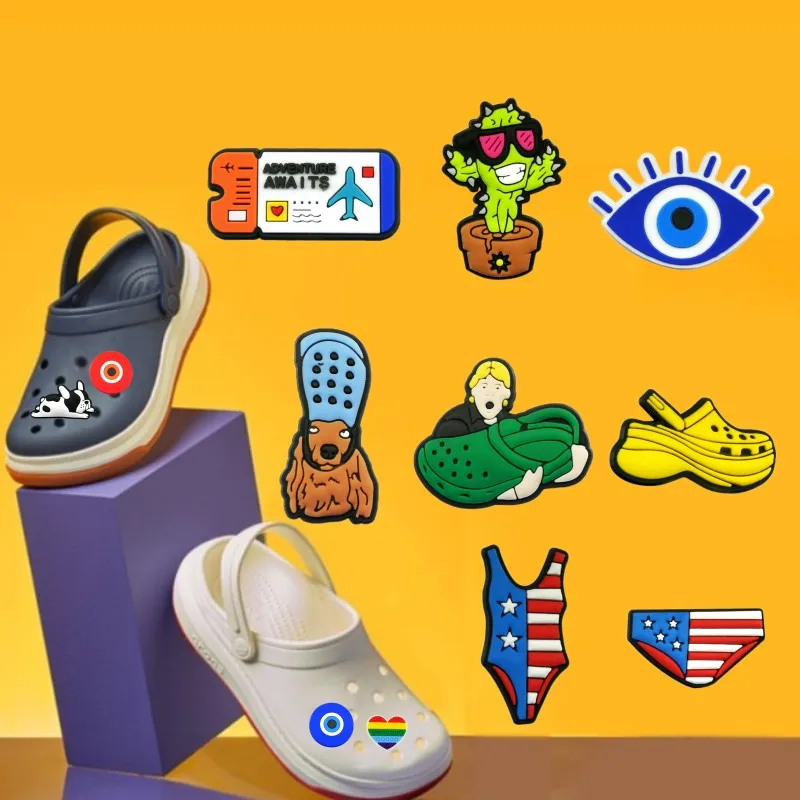 1pcs Casual Croc Shoe Charm Gibits Accessories Boarding Pass Clog Charm Evil Eye Ornaments for Croc Garden Sandal Decor
1pcs Casual Croc Shoe Charm Gibits Accessories Boarding Pass Clog Charm Evil Eye Ornaments for Croc Garden Sandal Decor