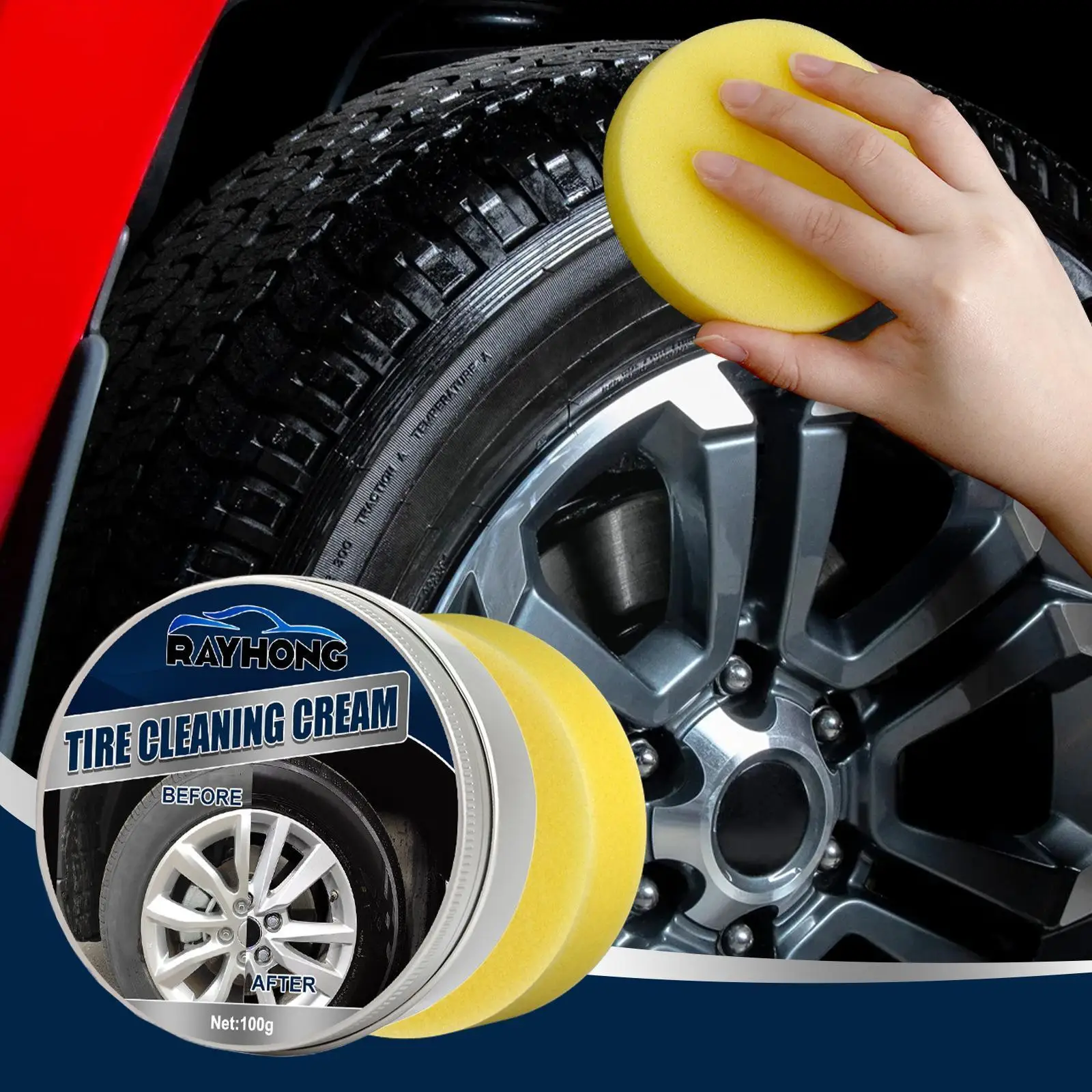 100ml Car Tile Cleaning Cream With Sponge Kit Rust-free material Rim Care For Car Tile Machine Polishing Paste Cream Z3T6
100ml Car Tile Cleaning Cream With Sponge Kit Rust-free material Rim Care For Car Tile Machine Polishing Paste Cream Z3T6
