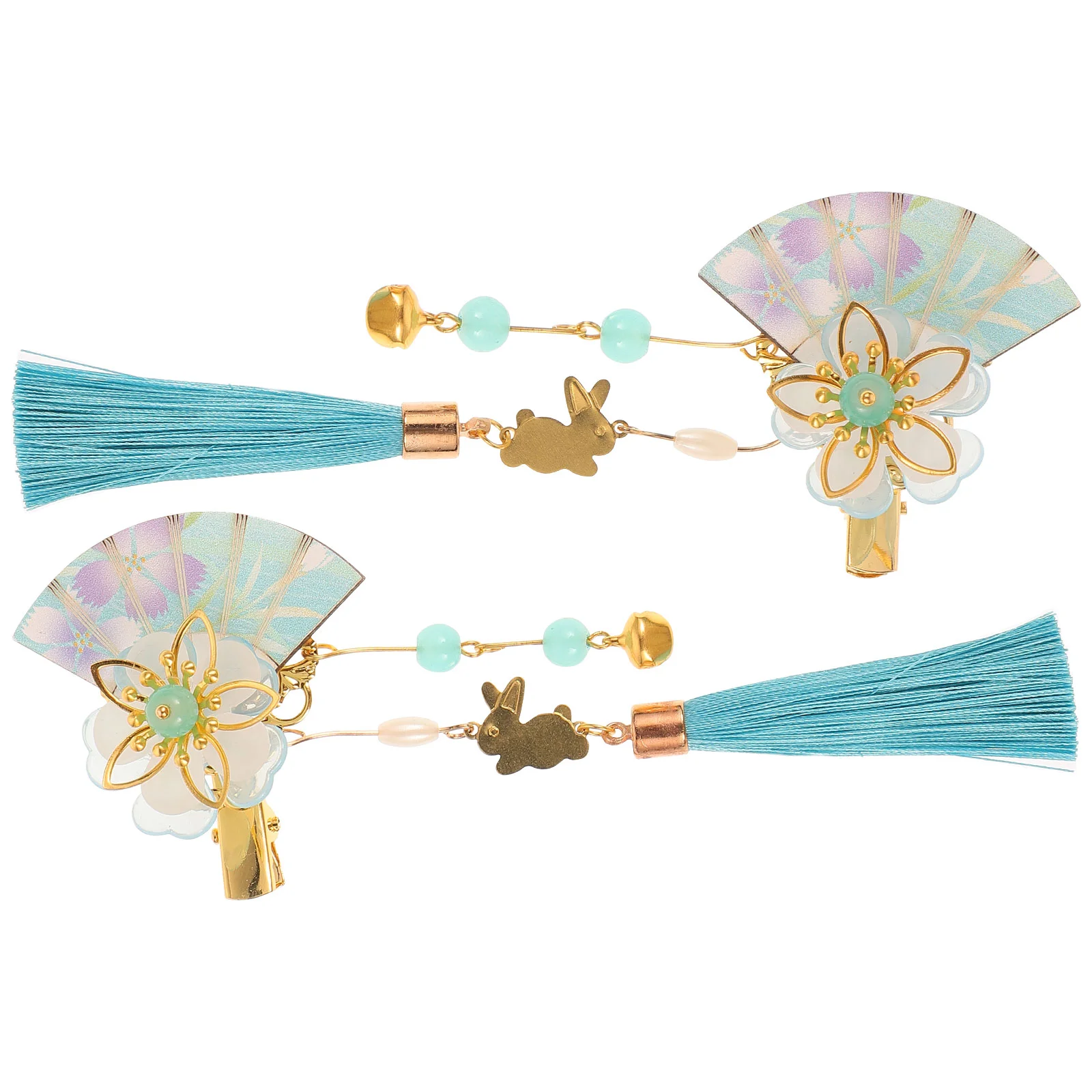2pcs Japanese Hair Clip Flower Fan Shaped Hair Clip Tassel Bell Hairpin Kimono Headdress
2pcs Japanese Hair Clip Flower Fan Shaped Hair Clip Tassel Bell Hairpin Kimono Headdress