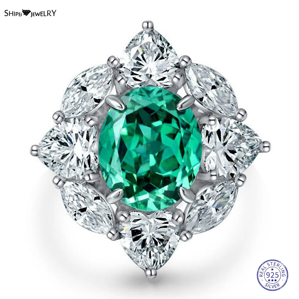 Shipei Luxury 925 Sterling Silver Oval Cut Created Moissanite Paraiba Tourmaline Gemstone Wedding Engagement Ring Fine Jewelry
Shipei Luxury 925 Sterling Silver Oval Cut Created Moissanite Paraiba Tourmaline Gemstone Wedding Engagement Ring Fine Jewelry