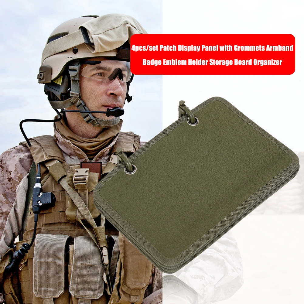 4pcs Tactical Emblem Patch Display Board Holder with 2 Grommets Emblem Holder Storage Board Outdoor Camping Accessory
4pcs Tactical Emblem Patch Display Board Holder with 2 Grommets Emblem Holder Storage Board Outdoor Camping Accessory